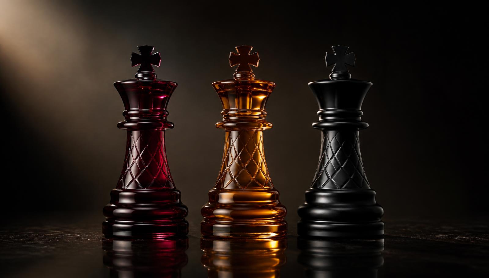 Noble, Regal and Throne variants of the Orion flacon